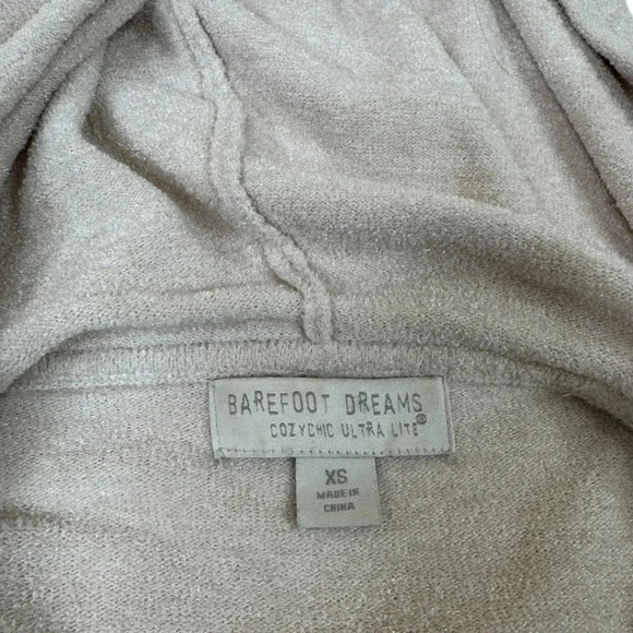 Barefoot Dreams CozyChic Ultra Lite Seashore Hoodie Cardigan - Picture 8 of 11